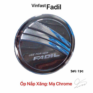 Ốp nắp bình xăng xe Vinfast Fadil 2018, 2019, 2020, 2021, 2022, 2023, 2024, 2025 nhựa ABS vân cacbon cao cấp, sáng bóng