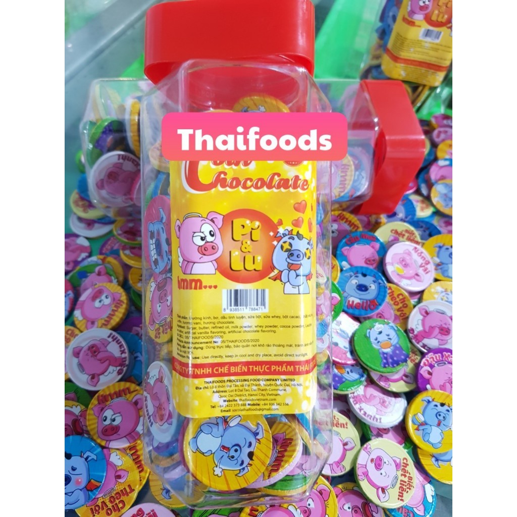 Kẹo Socola đồng tiền hình pilu Thái Foods