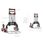 Xe kéo hàng leo cầu thang 30kg -70kg gấp gọn  nhập khẩu ADVINDEQ TL-35/70,  xe kéo hàng lên xuống cầu thang 6 bánh — ảnh 6