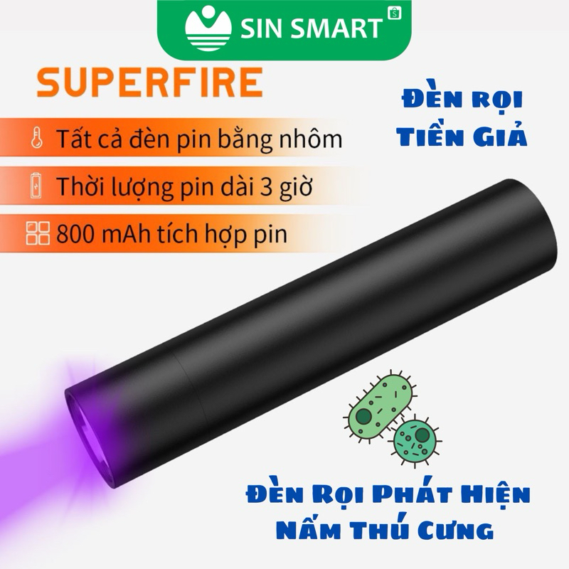 Đèn pin rọi tiền giả | Đèn pin tia uv cực tím rọi thú cưng nấm mốc Sin ...