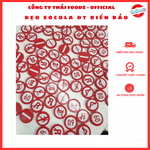 Kẹo Socola đồng tiền hình Biển báo giao thông/ Thái Foods