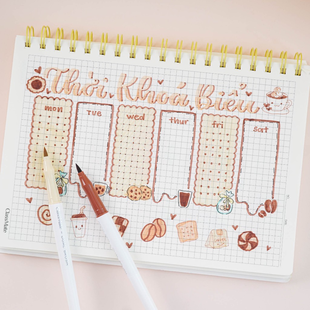 Bộ Bút Brush Classmate Decor Pen Trang Trí Tiêu Đề, Bút Viết Calligraphy Chuyên Dụng 10/20/30 Màu MK0001/2/3 Tô Màu, Vẽ