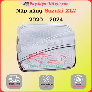 Ốp nắp bình xăng xe Suzuki XL7 2020, 2021, 2022, 2023, 2024, 2025 nhựa ABS mạ crom cao cấp, sáng bóng