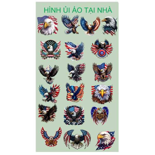 [Hình ủi nhiệt] hình đại bàng ủi áo-ủi tại nhà bằng bàn là bàn ủi-theo yêu cầu inbox shop/nhắn qua shop