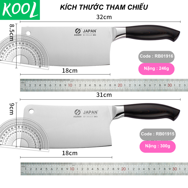 Dao chặt xương cao cấp, dao chặt gà siêu cứng, dao làm bếp Kool, Dao bếp, dao cắt vịt, Dao nấu ăn
