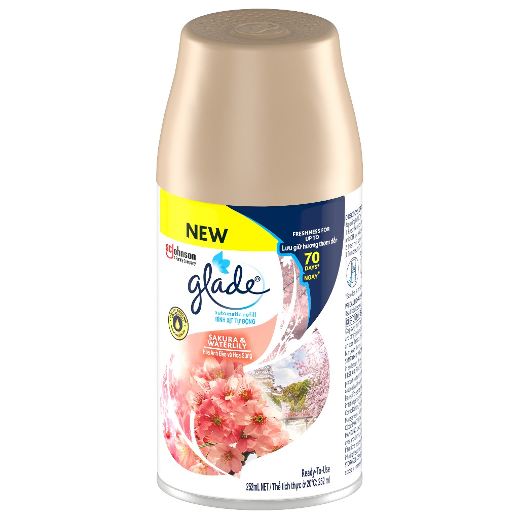 Ảnh GLADE Lõi Xịt Thơm Phòng Tự Động Hương Hoa Anh Đào Lily 252ml 1