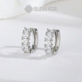 Bông tai nữ chuôi bạc 925 Eleanor Accessories đính đá phụ kiện trang sức khuyên tai tròn 8211