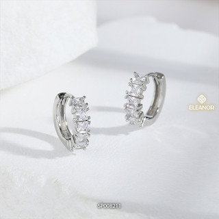 Bông tai nữ chuôi bạc 925 Eleanor Accessories đính đá phụ kiện trang sức khuyên tai tròn 8211