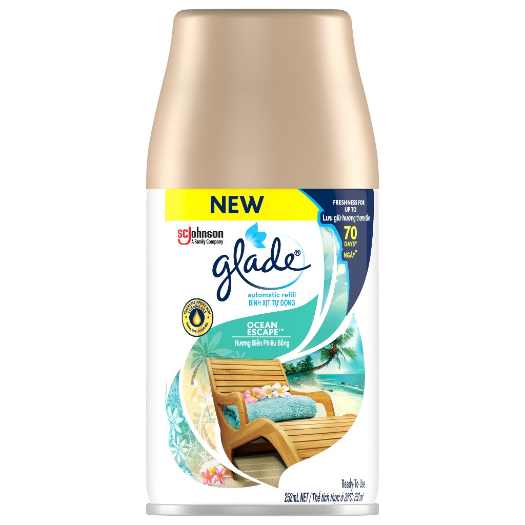 Ảnh GLADE Lõi Xịt Thơm Phòng Tự Động Hương Biển Phiêu Bồng 252ml 1