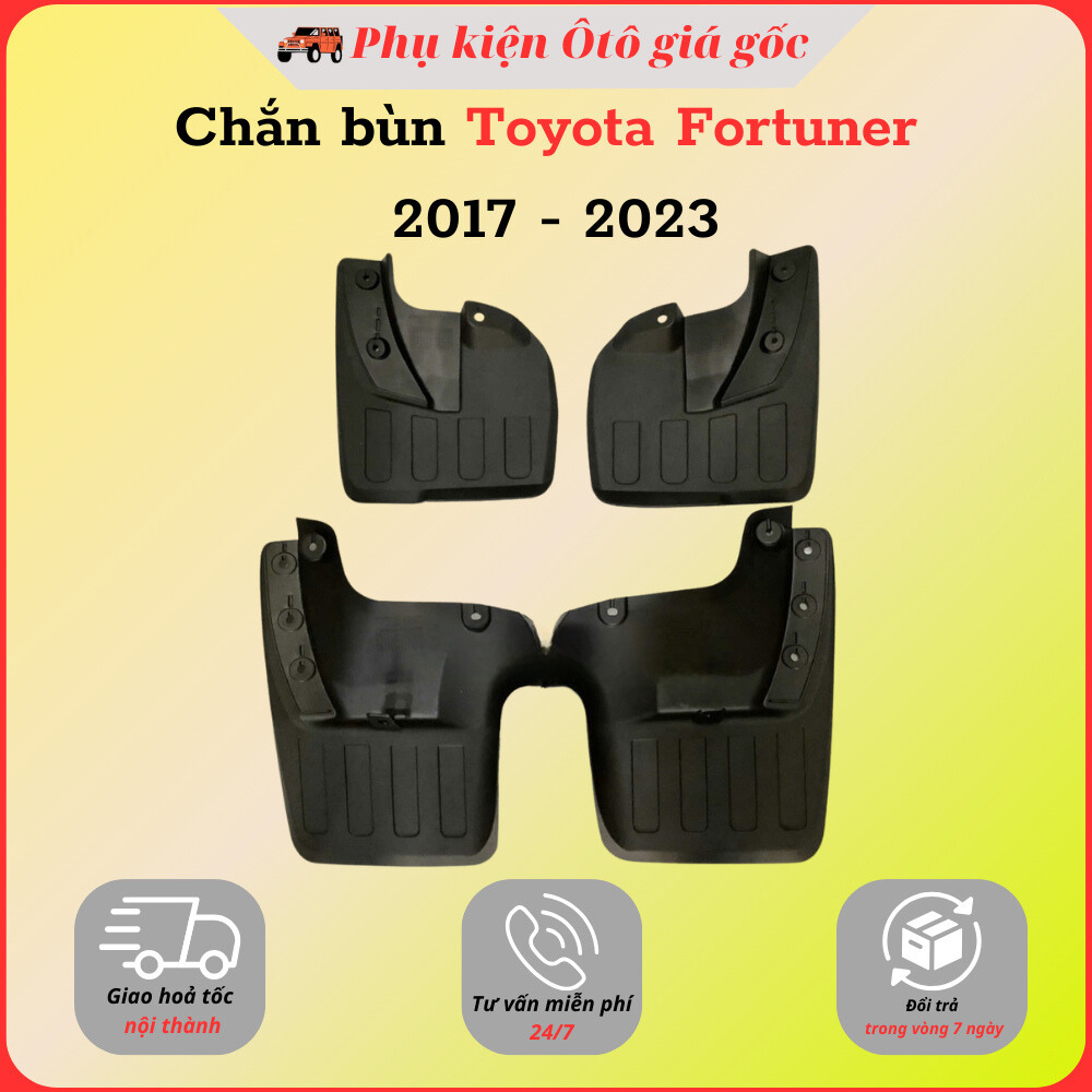 Bộ chắn bùn xe Toyota Fortuner 2017 -  HIỆN NAY - nhựa dẻo cao cấp, dày dặn (tặng kèm ốc vít)