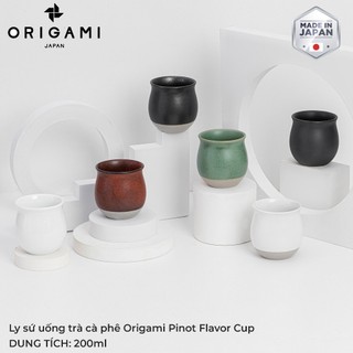 [ORIGAMI JAPAN] Volcano Ly sứ và đĩa uống trà cà phê Origami Flavor Cup 200ml