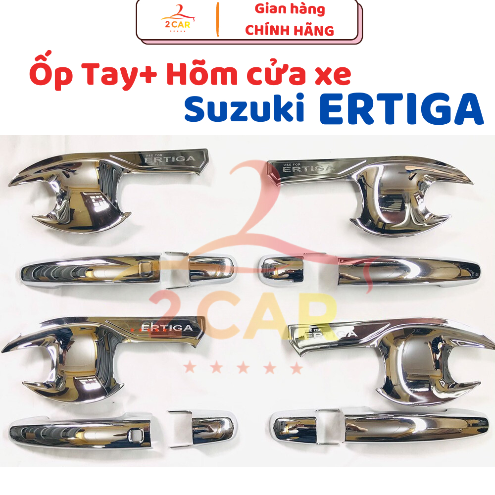 Ốp tay nắm, hõm cửa xe suzuki Ertiga 2018 - 2025 mạ crom cao cấp