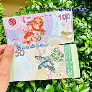[SỈ SIÊU RẺ] Cặp 2 Tờ Tiền Seri VIP 88888888 99999999 Mã Đáo Thành Công và Thuận Buồm Xuôi Gió của Macao kỷ niệm