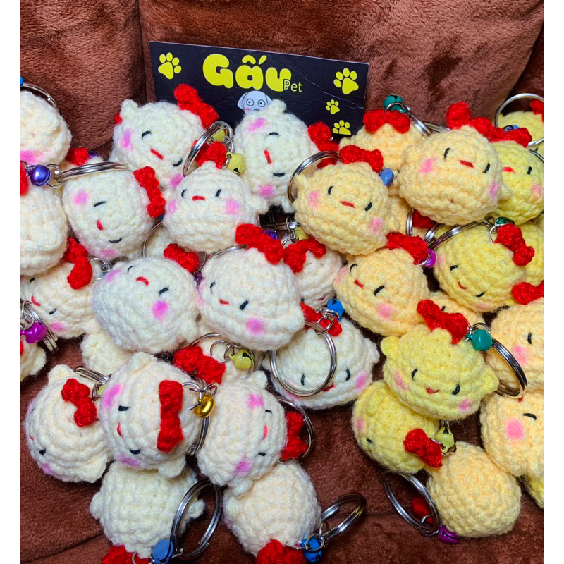 Móc khóa gà chip baby mini bằng len - Hàng có sẵn | Shopee Việt Nam