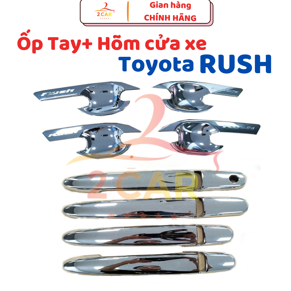 Ốp tay nắm, hõm cửa xe Toyota Rush 2018- 2024, 2025 Nhựa ABS mạ crom cao cấp