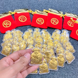 🌸BÁN CHẠY🌸 Combo 10 Thỏi Ông Thần Tài - Vía Ông Thần Tài Mạ Vàng Kèm Túi Nhung Phúc Lộc