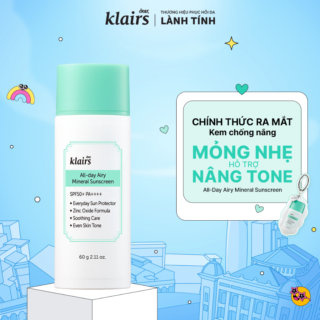 Ảnh Dear, Klairs Kem chống nắng All-day Airy Mineral Sunscreen 60g 2