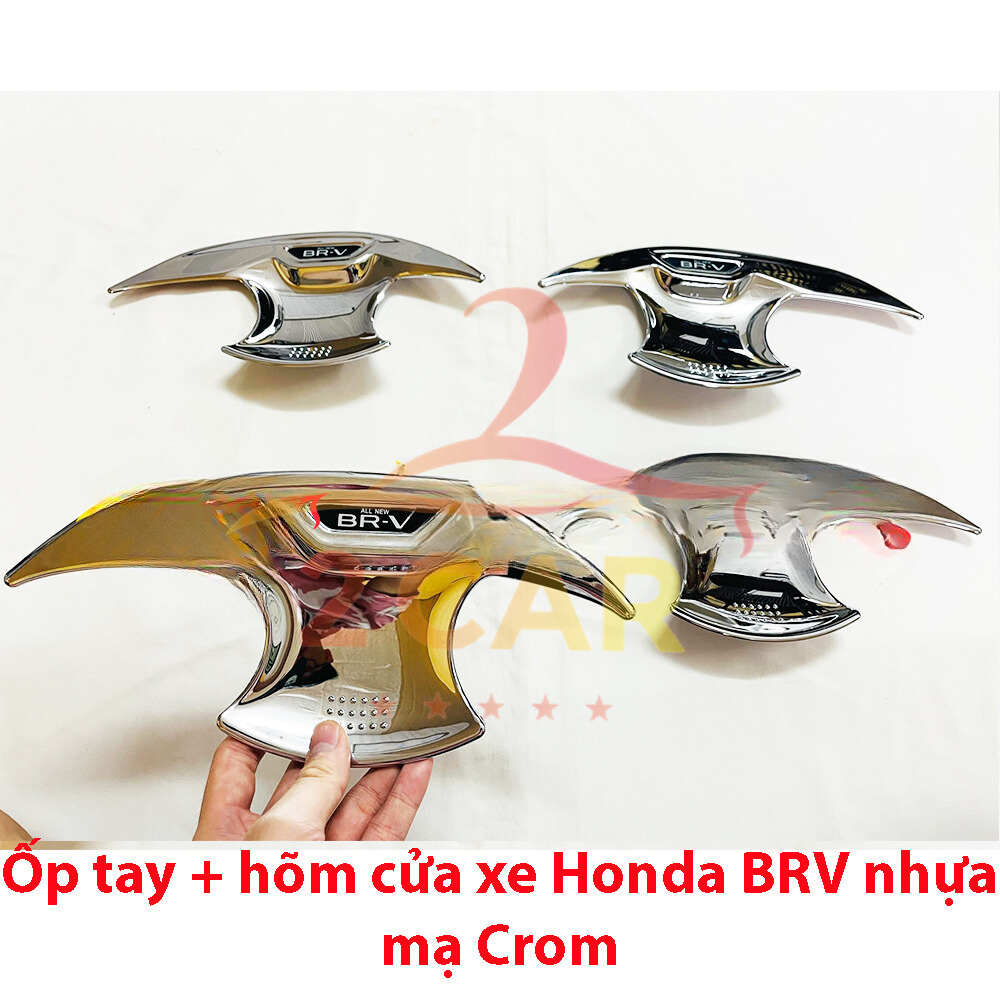 Ốp tay nắm, hõm cửa xe Honda BRV 2023 2024 2025 mạ Crom cao cấp