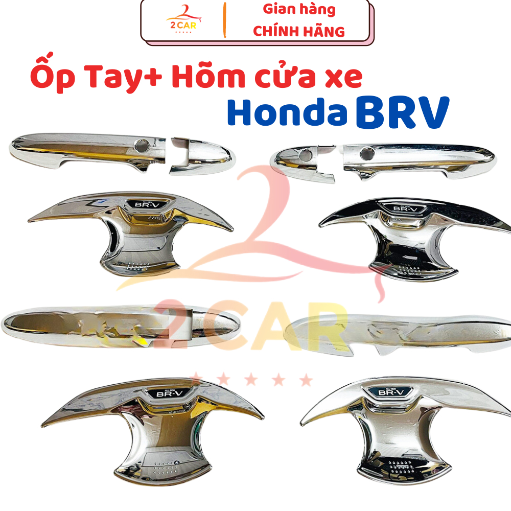 Ốp tay nắm, hõm cửa xe Honda BRV 2023 2024 2025 mạ Crom cao cấp
