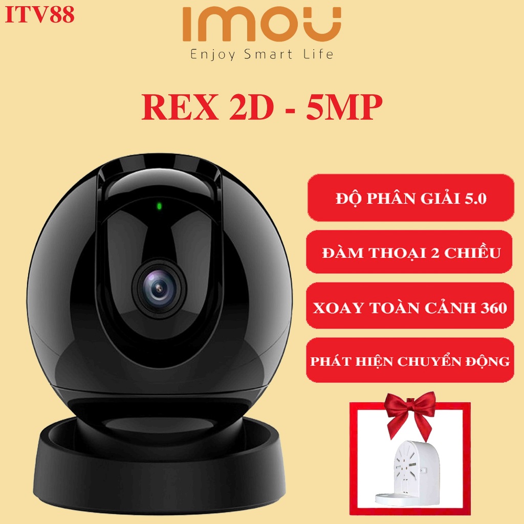 CAMERA IMOU TRONG NHÀ REX 2D - 5MP | ĐỘ PHÂN GIẢI 3K | XOAY 360 I PHÁT ...