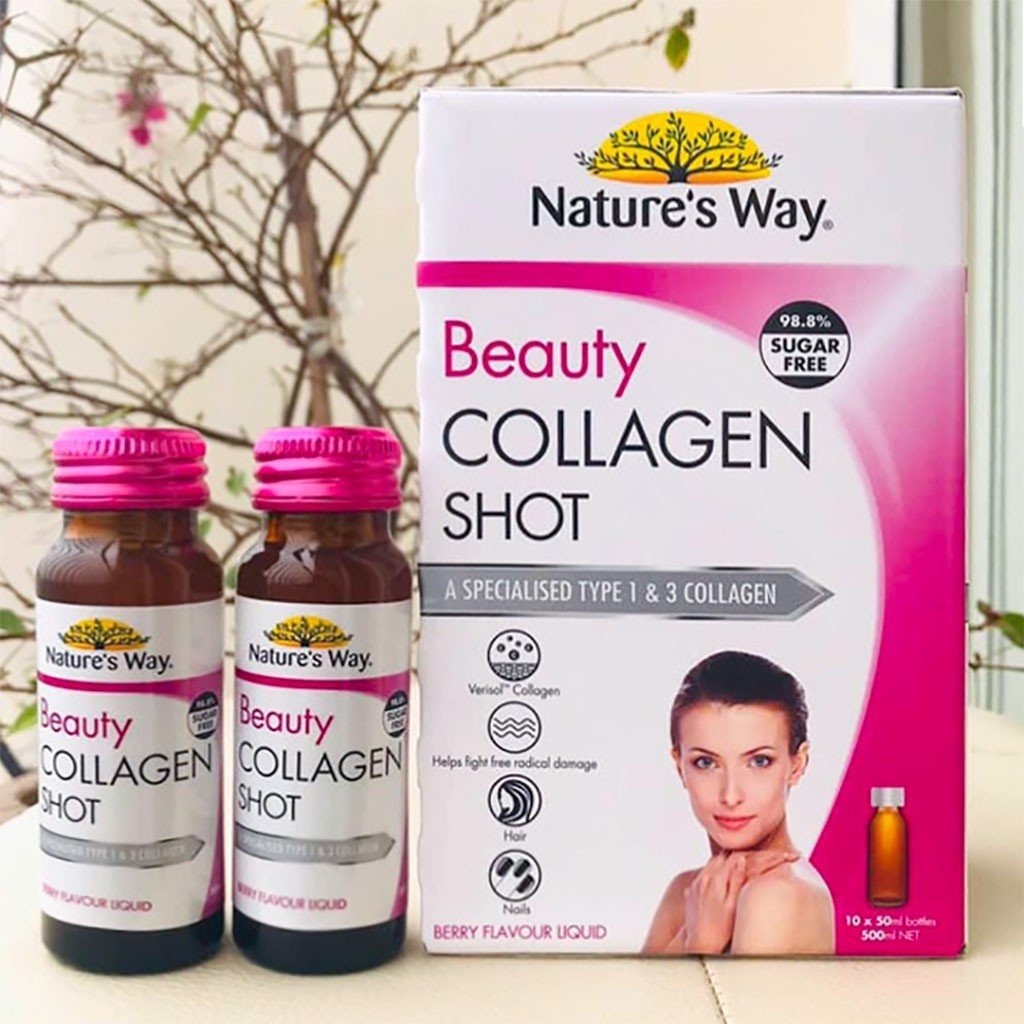 ( Hộp 10 ống) Collagen Dạng Nước - Beauty Collagen Shot Nature’s Way ...