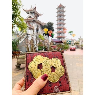 🌸BÁN CHẠY🌸 Đồng Xu Hoa Mai Kim Tiền 5 Cánh Mạ Vàng Giá Sỉ