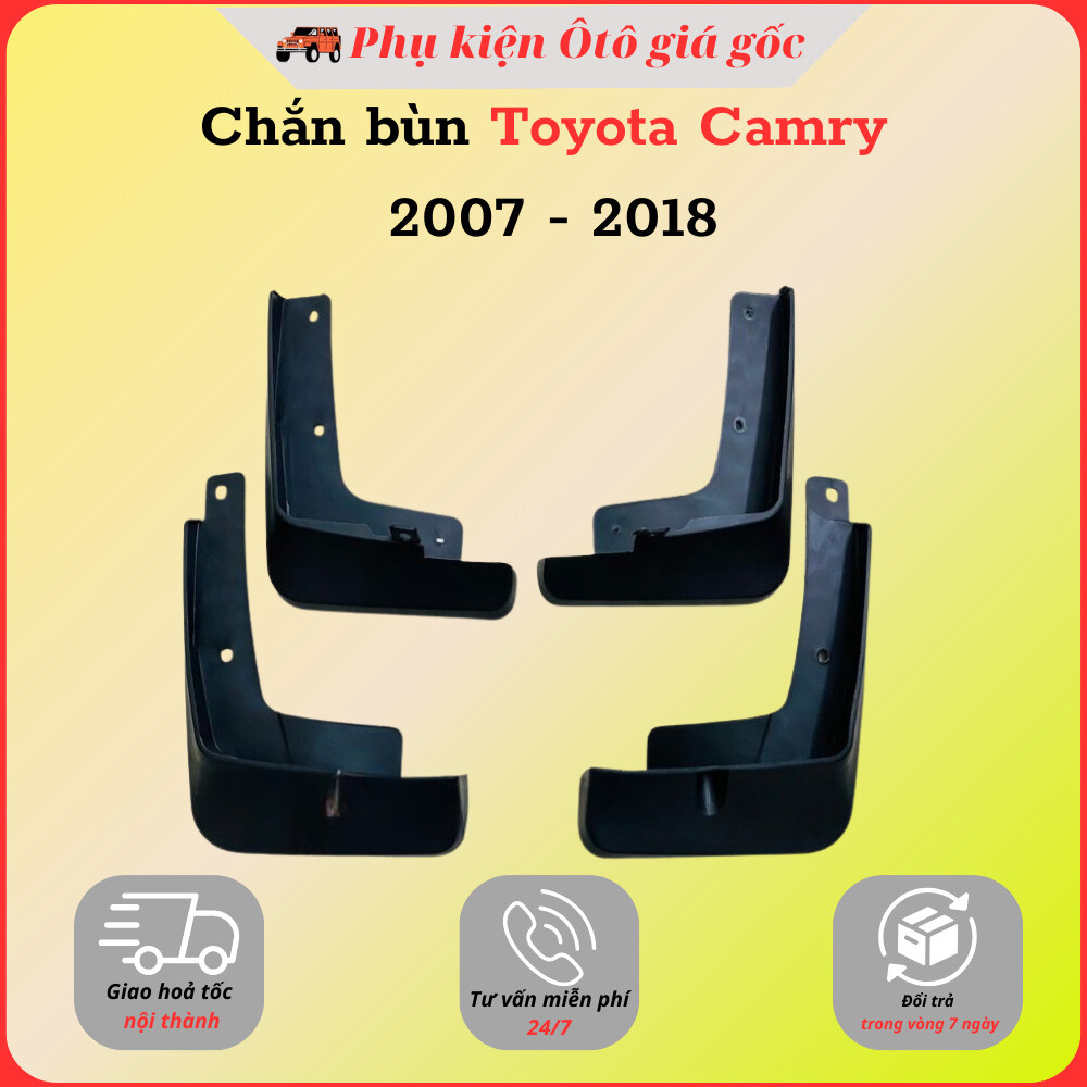 Bộ 4 chắn bùn xe Toyota Camry đời 2001- 2023 - nhựa dẻo cao cấp (tặng kèm ốc vít)