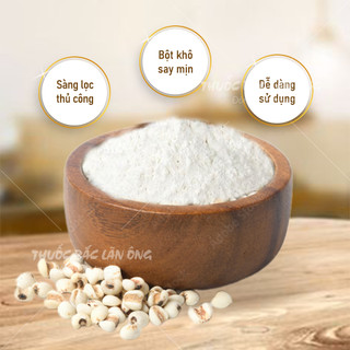 Bột y dĩ nếp 1kg, bột bobo, nguyên chất, thơm mịn, dùng pha uống, nấu cháo, đắp mặ nạ - Lãn Ông