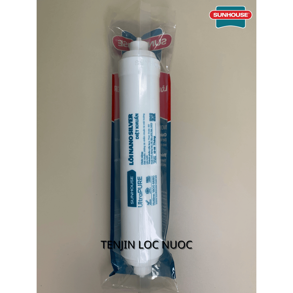 Lõi Chức Năng Nano Silver Sunhouse Cấu Tạo Từ Than Phủ Nano Bạc Giúp Diệt Khuẩn Cho Nước Mẫu Mới Cắm Nhanh Có Mã QR