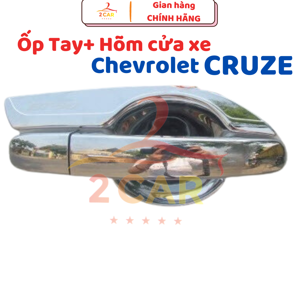 Ốp tay nắm, hõm cửa xe Cruze 2009 - 2024 Nhựa ABS mạ crom cao cấp