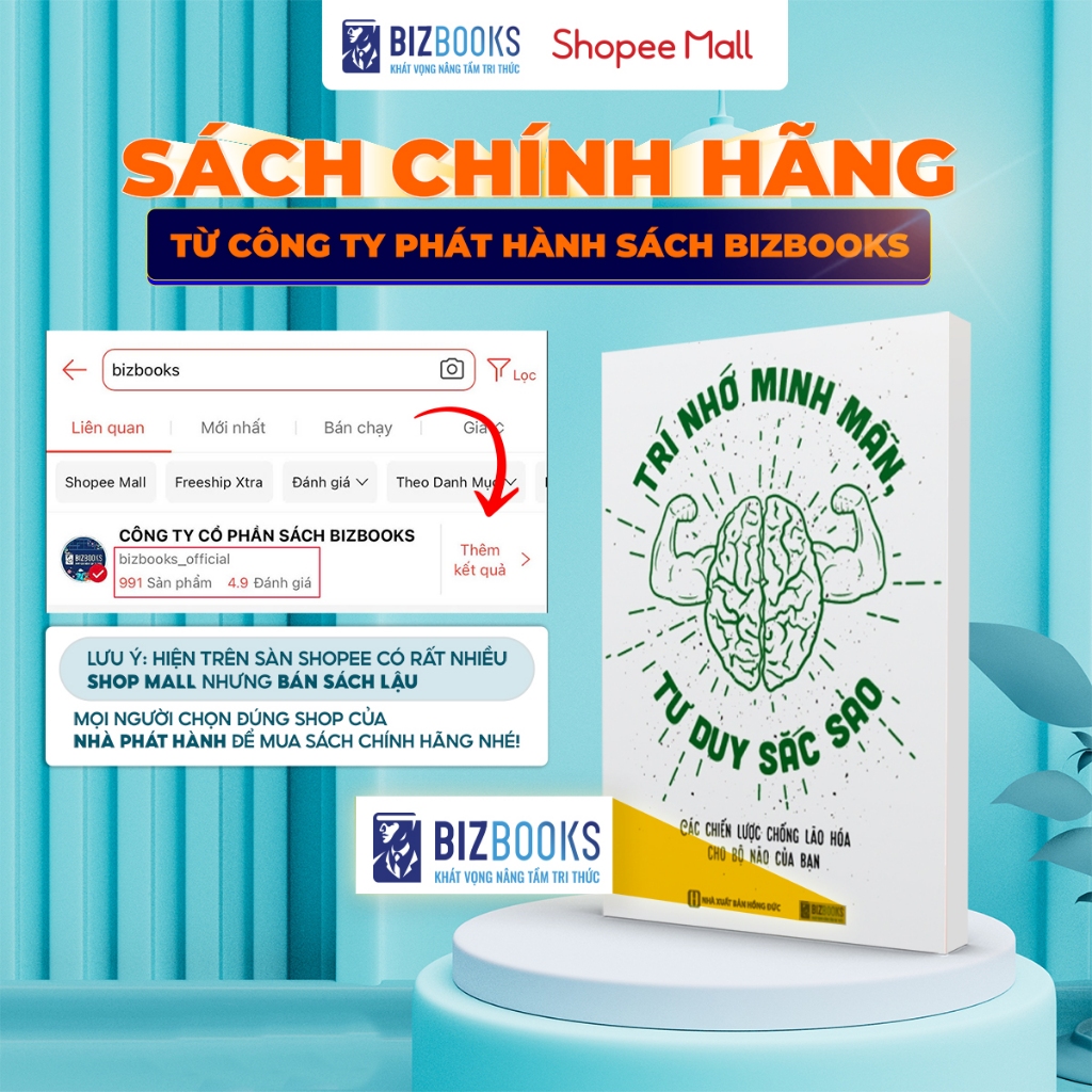 Sách Trí Nhớ Minh Mẫn, Tư Duy Sắc Sảo: Các Chiến Lược Chống Lão Hóa Cho Bộ Não Của Bạn - Bizbooks