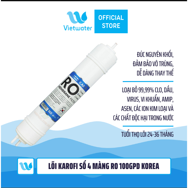 Màng Lọc RO Purifim Karofi Sản Xuất Tại Mỹ hoặc màng RO hàn ,Công Suất 20L/H Cắm Nhanh Dùng Được Cho Các Máy Lọc Nước RO