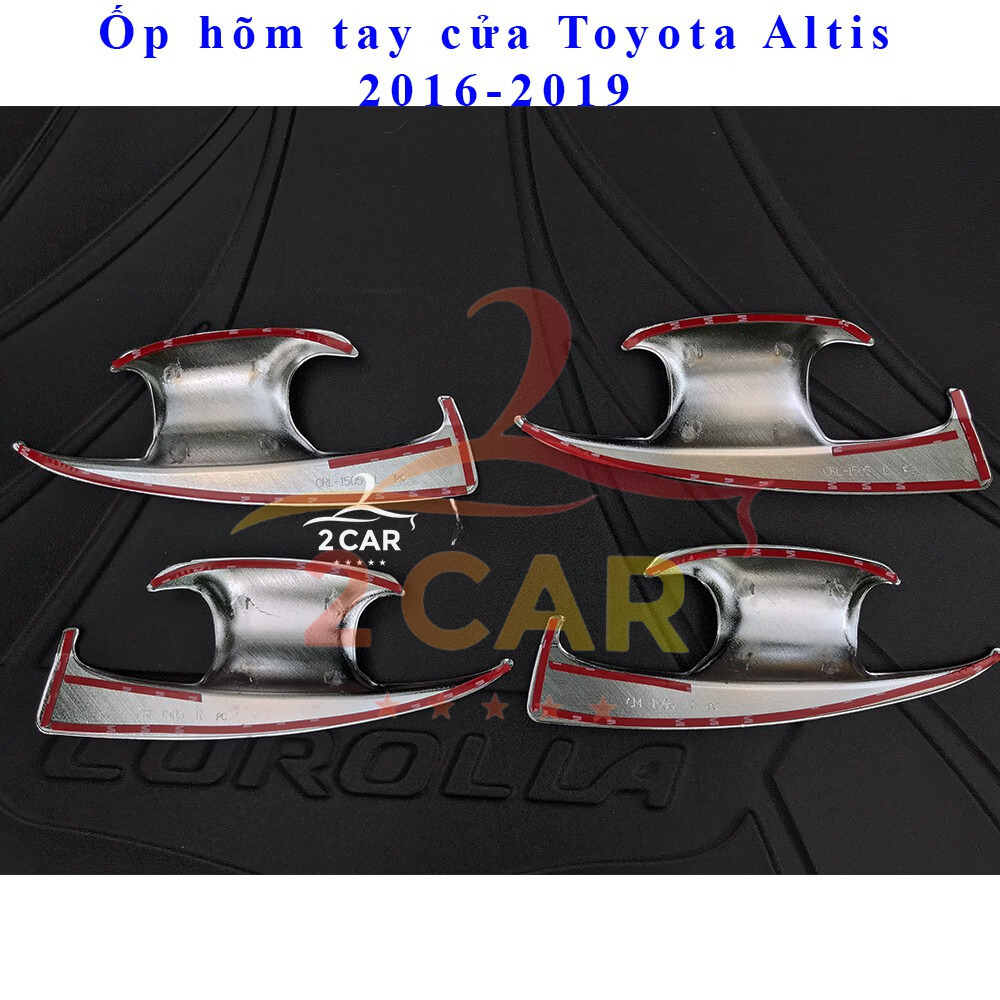 Ốp tay nắm, hõm cửa xe Toyota Altis 2003- 2015- 2021, 2022, 2023,2024 mạ crom cao cấp