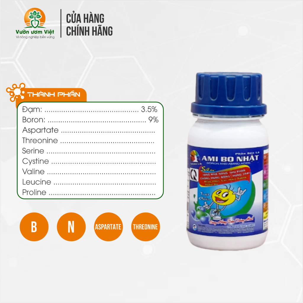 Phân bón Ami Bo - giúp cứng cây, chống đỗ ngã, nứt thân, thối trái, thối rễ, chống rụng trái non