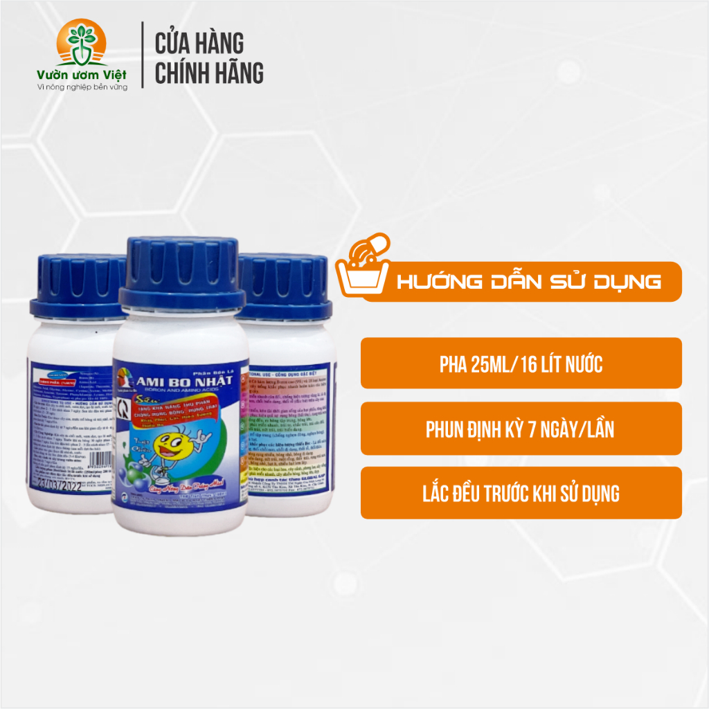 Phân bón Ami Bo - giúp cứng cây, chống đỗ ngã, nứt thân, thối trái, thối rễ, chống rụng trái non