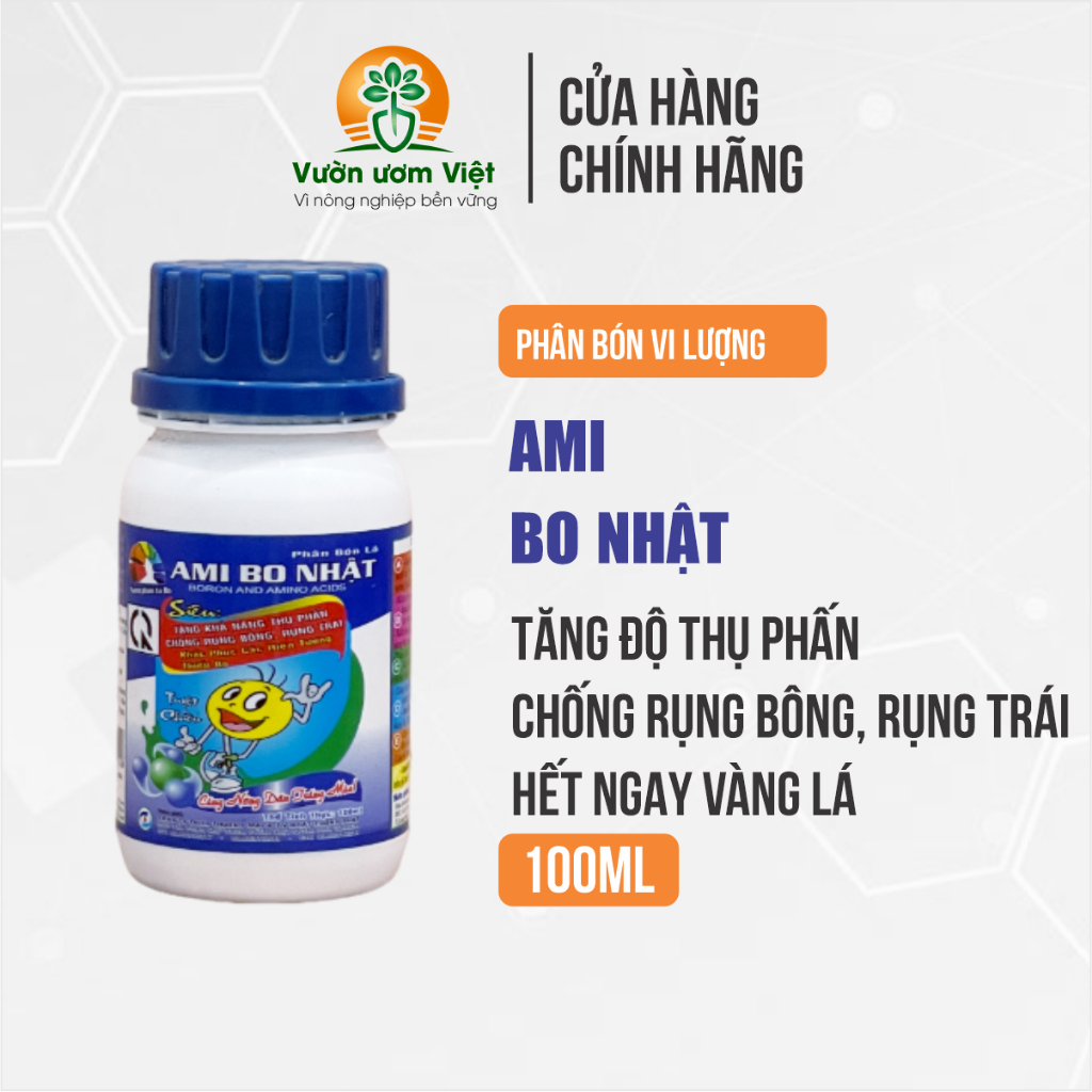 Phân bón Ami Bo - giúp cứng cây, chống đỗ ngã, nứt thân, thối trái, thối rễ, chống rụng trái non