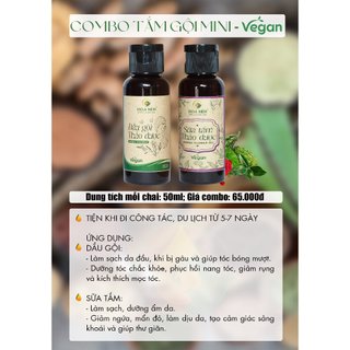 Combo Dầu Gội + Sữa Tắm thảo dược - Tóc chắc khỏe, dưỡng da sáng mịn, an toàn thiên nhiên - 300ml