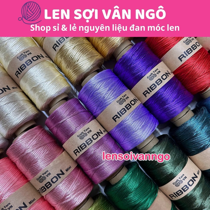 Sợi Ribbon mini 2mm Craftyarn VN (cuộn 100gr) (26271) | Shopee Việt Nam
