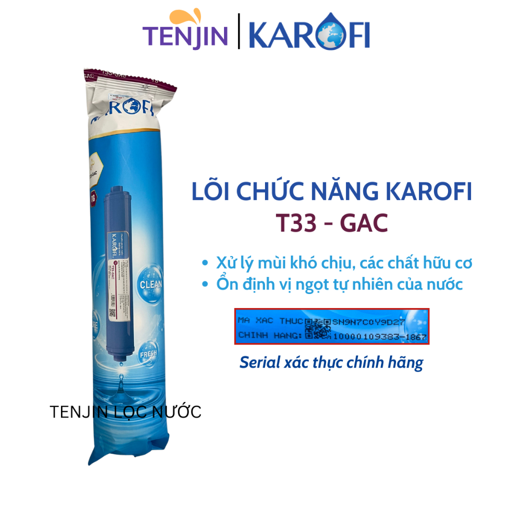 Lõi Lọc Nước T33 Karofi Số 5 Chức Năng Bổ Sung Khoáng Tạo Vị Ngọt Thanh Mát Tự Nhiên Cho Nước