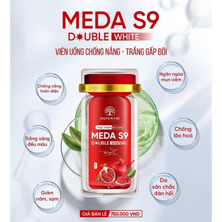 Meda S9 Duyên Thị Double White - Viên Uống Chống Nắng - Trắng Gấp Đôi