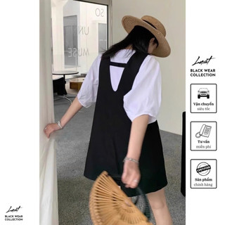 Set yếm quần dáng ngắn phối nơ cách điệu cao cấp LUST chất liệu dày dặn thiết kế đẹp - T106