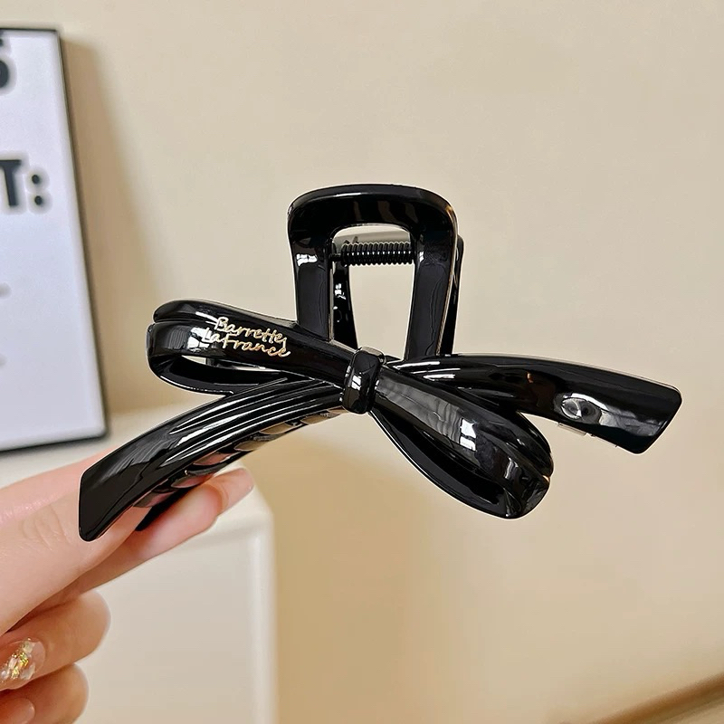 Kẹp Tóc Càng Cua Acrylic Thắt Nơ Có Chữ Dễ Thương Phong Cách Hàn Quốc Phụ Kiện Tóc Nữ Empoli