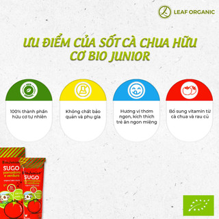 Sốt cà chua hữu cơ cho bé Bio Junior 150g (Từ 8 tháng tuổi)