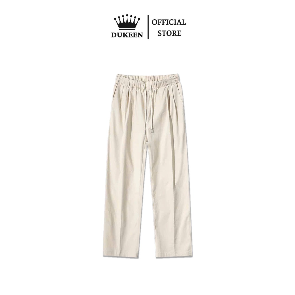 Quần Đũi Xếp Li Ống Suông Dukeen Basic Vibe Unisex Nam Nữ Local Brand QD059