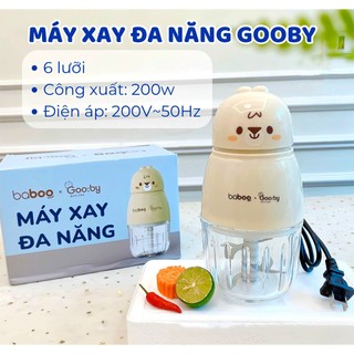 Máy Xay Cầm Tay Đa Năng Gooby & Hikid Cho Bé Ăn Dặm 6 Lưỡi
