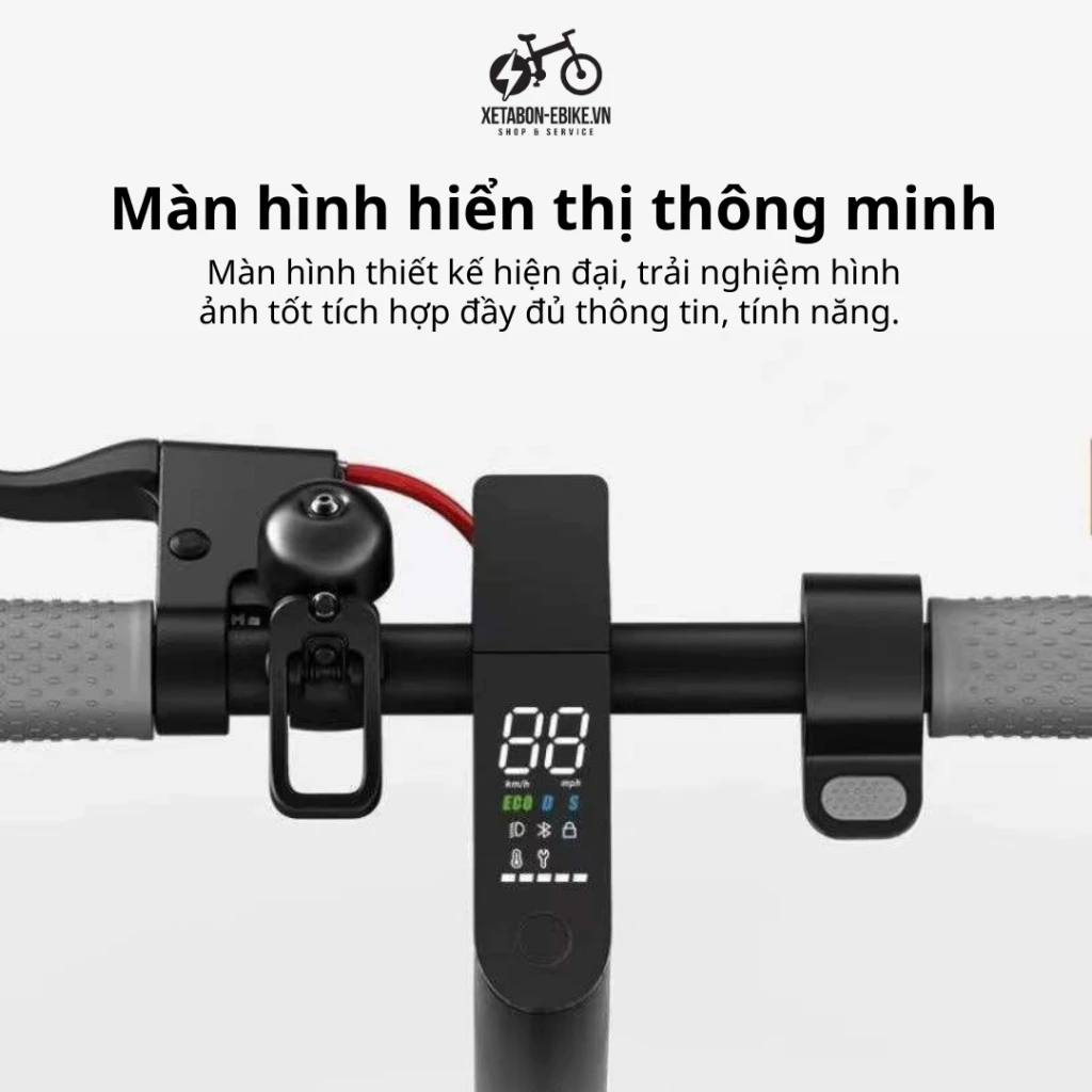 Xe điện E-Scooter gấp gọn bỏ cốp, xe Scooter thể thao màn hình điện tử, động cơ 350W, pin Lithium, BH 12 tháng