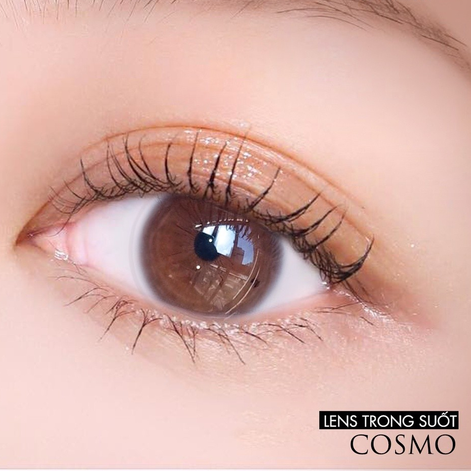 Lens cận trong suốt Cosmo 💥HÀNG CAO CẤP💥 Kính áp tròng không màu cho mắt nhạy cảm có độ cận 0-15 độ