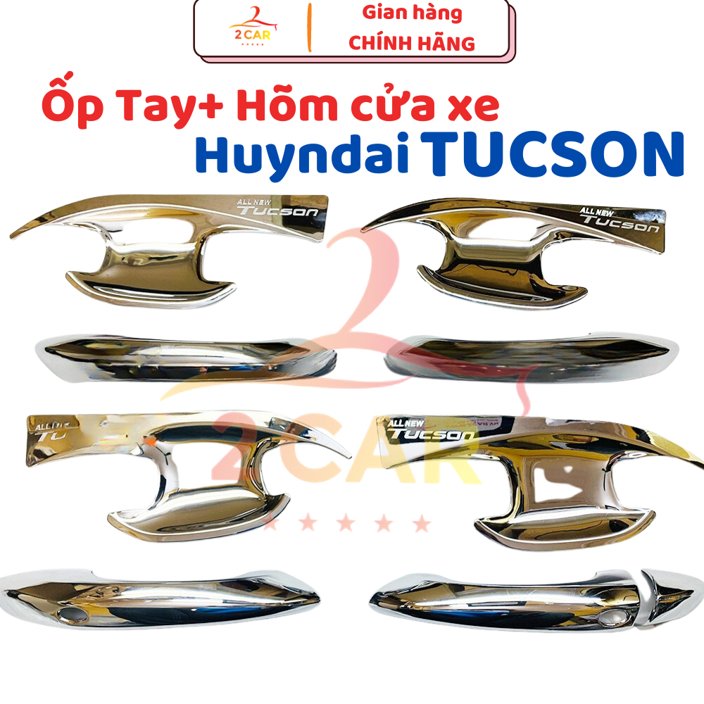 Ốp Tay nắm, Hõm Cửa Xe Hyundai Tucson 2022-2025, chất liệu nhựa Mạ Crom cao cấp