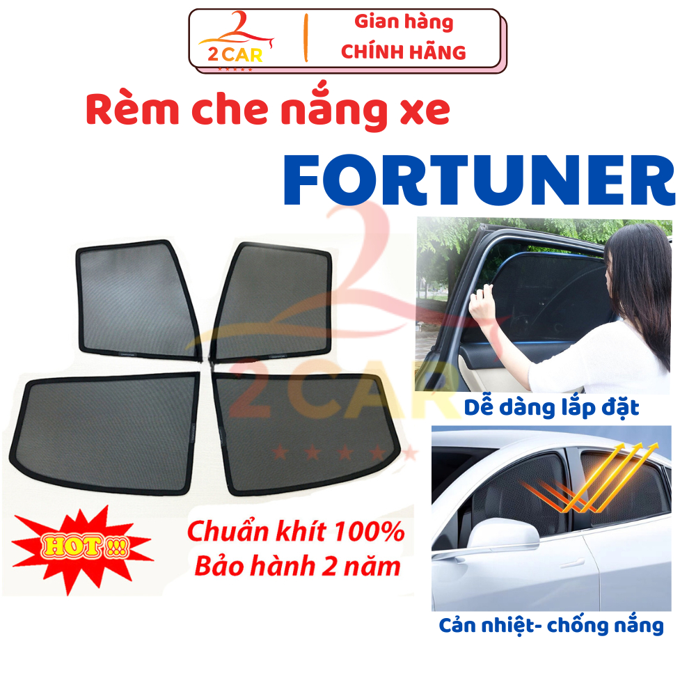 Rèm che nắng xe Toyota Fortuner 2006- 2021, 2022, 2023,2024 có hút nam châm cao cấp