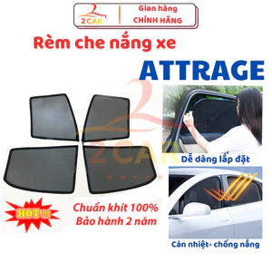 Rèm che nắng xe Mitsubishi Attrage 2015 - 2021, 2022, 2023, 2024, 2025 có hít nam châm cao cấp